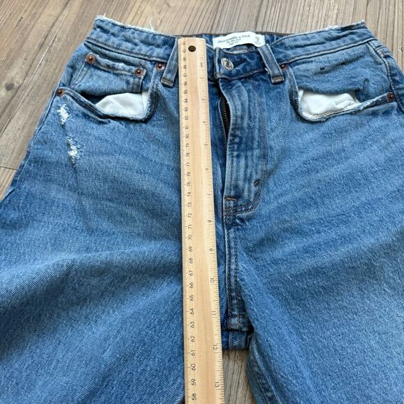 Abercrombie & Fitch The 80's Mom High Rise Med Wash Jeans Sz 26 Curve Love - Picture 5 of 7